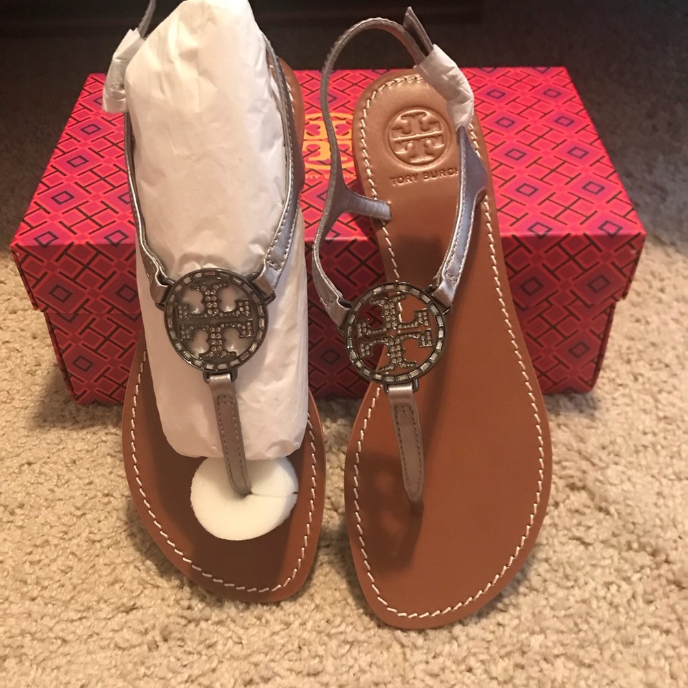 Pewter Tory Burch Thong